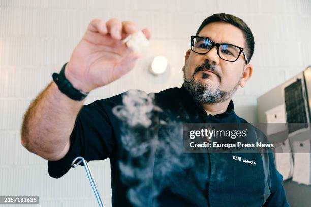 Chef Dani Garcia poses for Europa Press, in his restaurant 'El Gusto es Nuestro', on 11 June, 2024 in Madrid, Spain. Chef Dani Garcia is one of the...