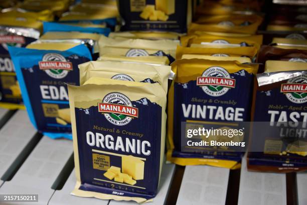 Fonterra Cooperative Group Ltd.'s Mainland brand of cheese at a milk processing plant in Takaanini, Auckland, New Zealand, on Friday, June 14, 2024....