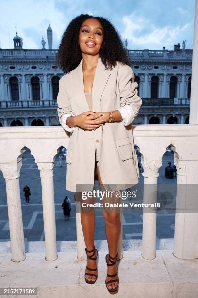 Yara Shahidi attends the Max Mara Resort 2025 at Piazza San Marco on June 11, 2024 in Venice, Italy.