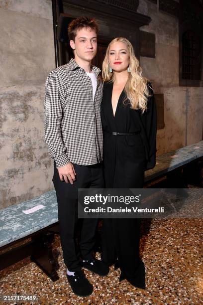 Ryder Robinson and Kate Hudson attend the Max Mara Resort 2025 at Piazza San Marco on June 11, 2024 in Venice, Italy.