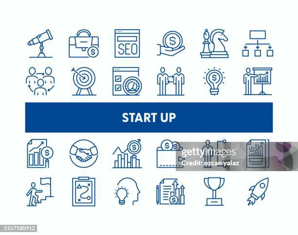 start up related vector design concept. global multi-sphere ready-to-use template. web banner, website header, magazine, mobile application etc. modern design. - start stock illustrations