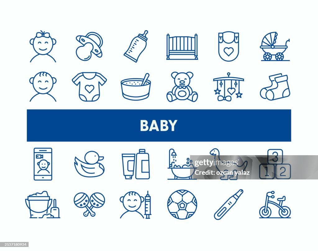 Baby Related Vector Design Concept Global Multisphere Readytouse ...