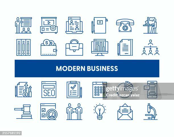 modern business related vector design concept. global multi-sphere ready-to-use template. web banner, website header, magazine, mobile application etc. modern design. - man looking at computer screen stock illustrations