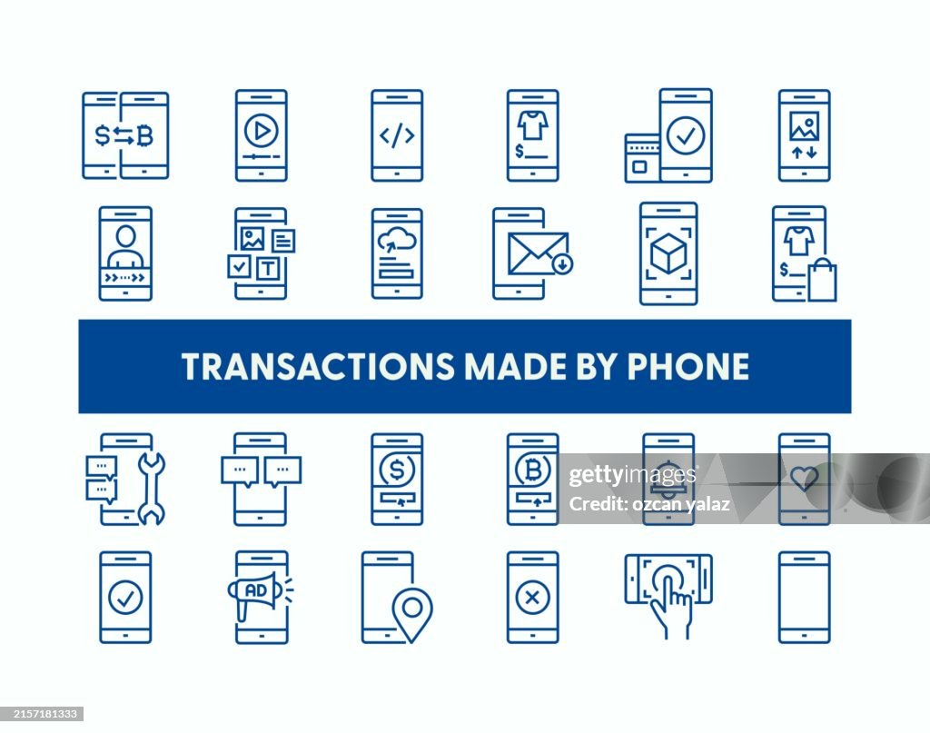 Phone Transaction Transactions Made By Phone Related Vector Design Concept High-Res ...