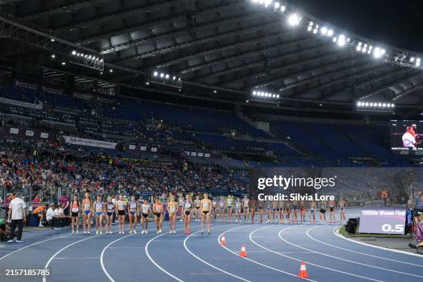 General view prior the Women's 10,000m Final during day five of the 26th European Athletics Championships - Rome 2024 at Stadio Olimpico on June 11,...