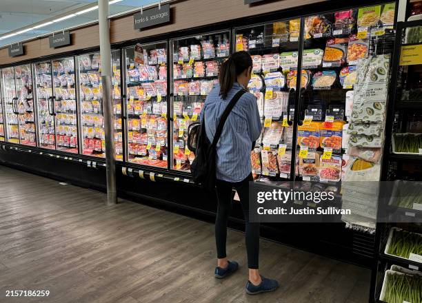 Customer shops at a Safeway store on June 11, 2024 in San Francisco, California. May inflation numbers are set to be reported on Wednesday ahead of...