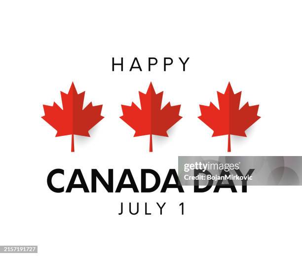 happy canada day card, poster, background, july 1. vector - canada day stock illustrations