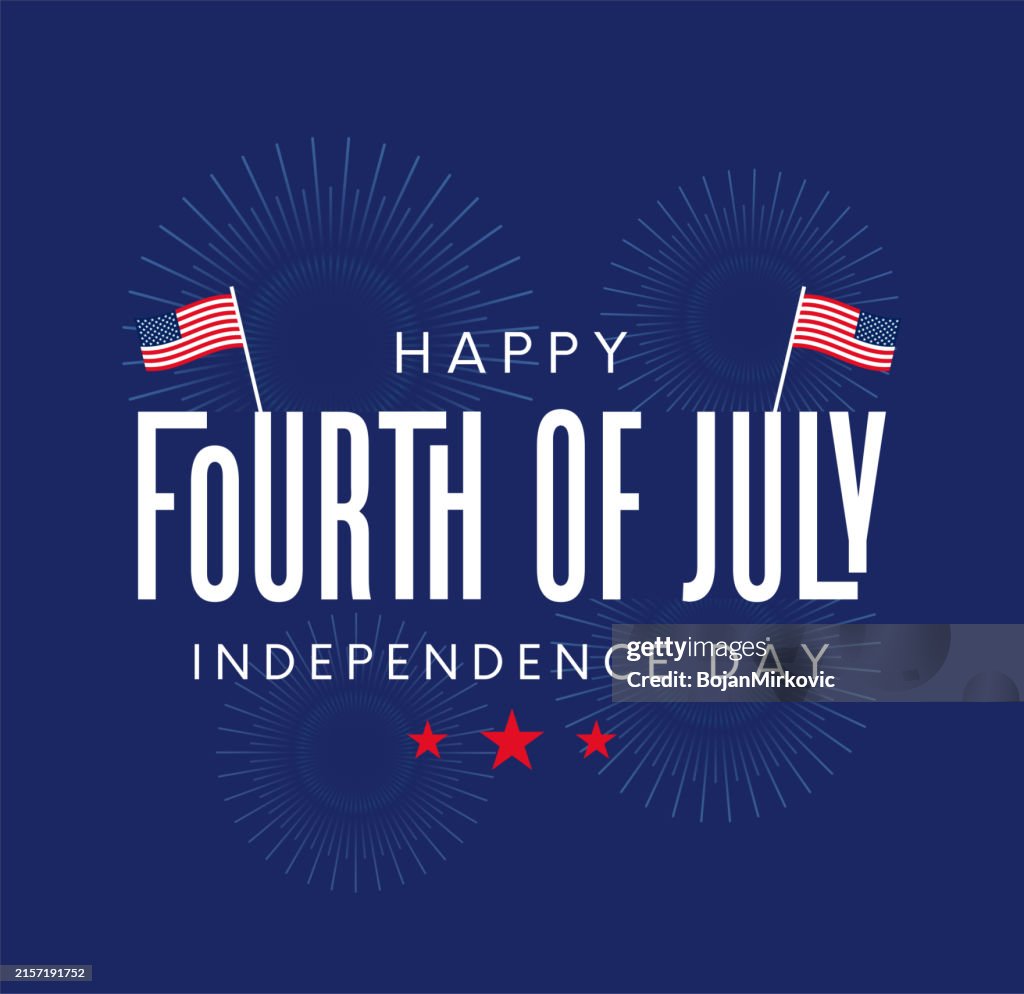 Fourth of July, Independence Day, 4th of July poster. Vector