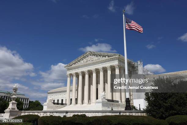 Exterior view of the U.S. Supreme Court building prior to a roundtable discussion on Supreme Court Ethics conducted by Democrats of the House...