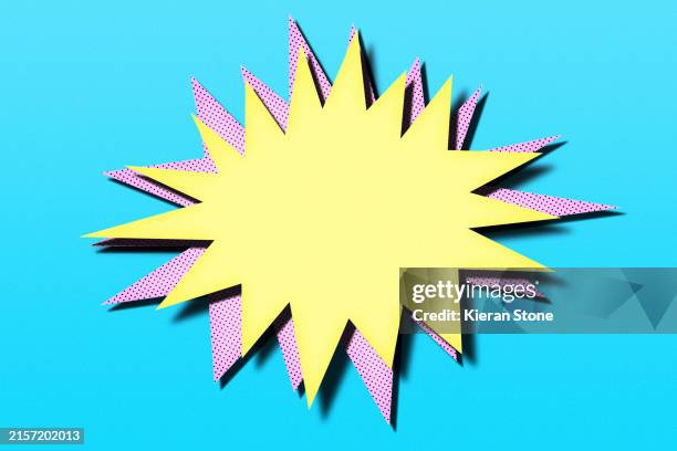 explosion paper cut background template - papercutting stock pictures, royalty-free photos & images