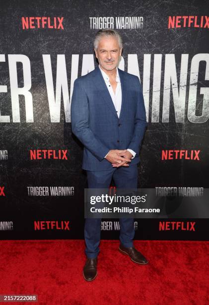 Alejandro De Hoyos attends the screening of Netflix Film "Trigger Warning" at Netflix Tudum Theater on June 11, 2024 in Los Angeles, California.