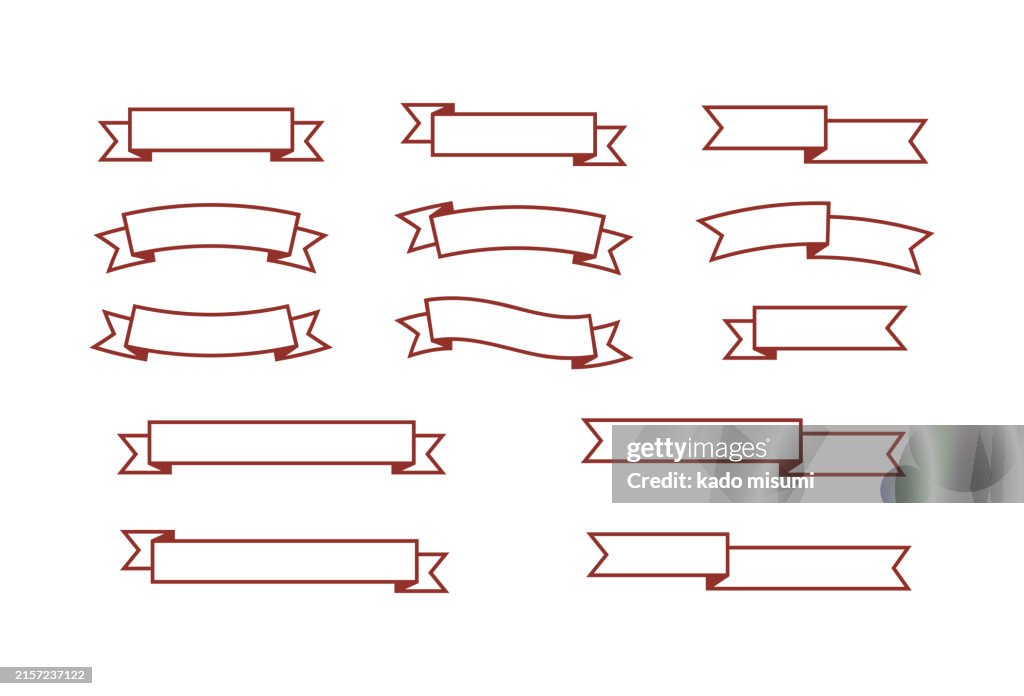 Simple Title Frame Set With White Ribbon High-Res Vector Graphic ...