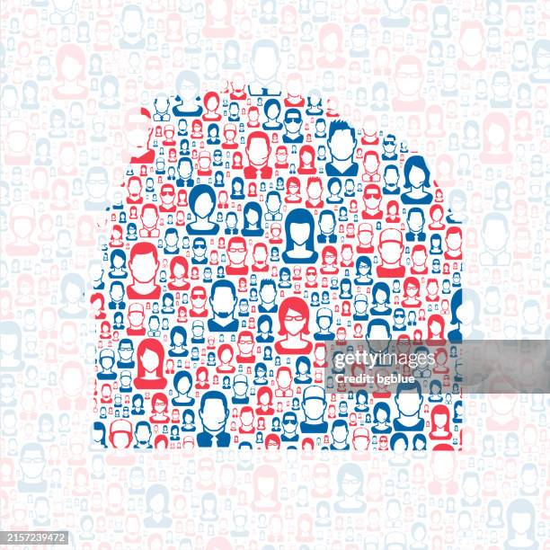 franklin county, tennessee. map with blue and red people - franklin tennessee stock illustrations