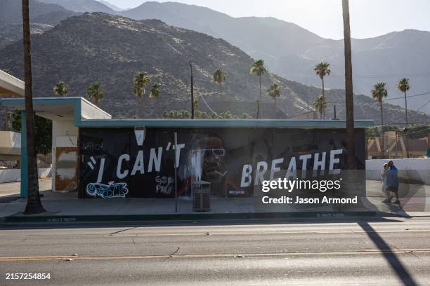 Palm Springs, CA George Floyd "I Can't Breather" mural on Tuesday, May 28, 2024 in Palm Springs, CA.