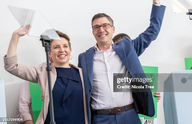 Carla Denyer, the Green Party co leader and candidate for Bristol Central with Adrian Ramsay, the Green Party co leader and candidate for Waveney...