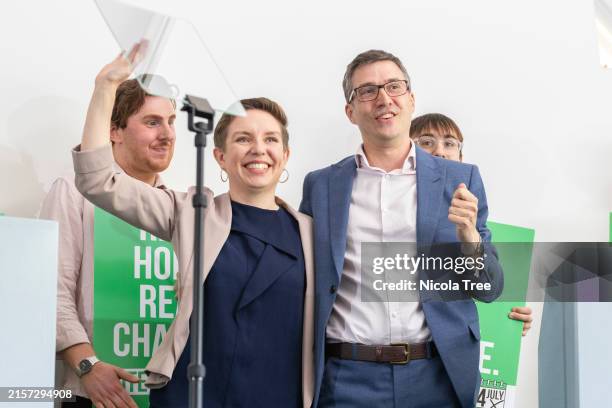 Carla Denyer, the Green Party co leader and candidate for Bristol Central with Adrian Ramsay, the Green Party co leader and candidate for Waveney...