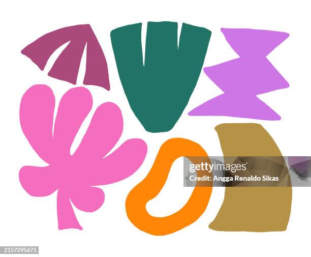 abstract colorful organic shapes design element - computer document stock illustrations