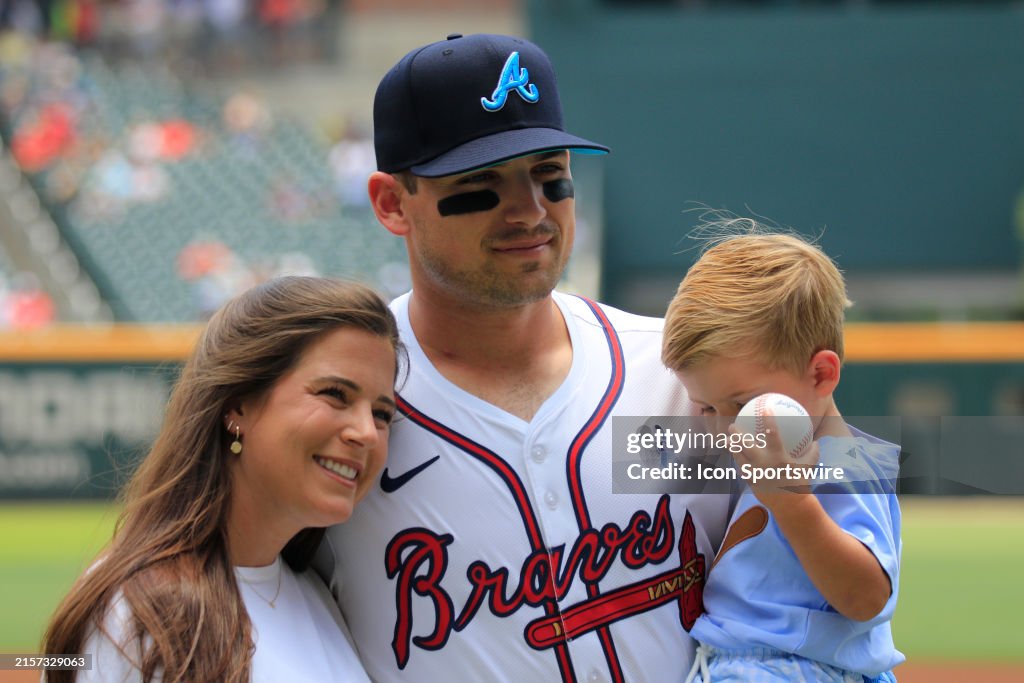 Austin Riley Alexander Atlanta Braves third baseman Austin Riley with his wife Anna and son ...