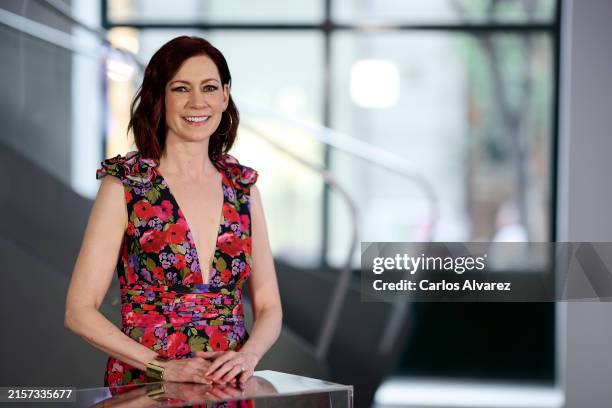 Actress Carrie Preston attends the 'Elsbeth' photocall at the Telefonica Foundation on June 12, 2024 in Madrid, Spain.