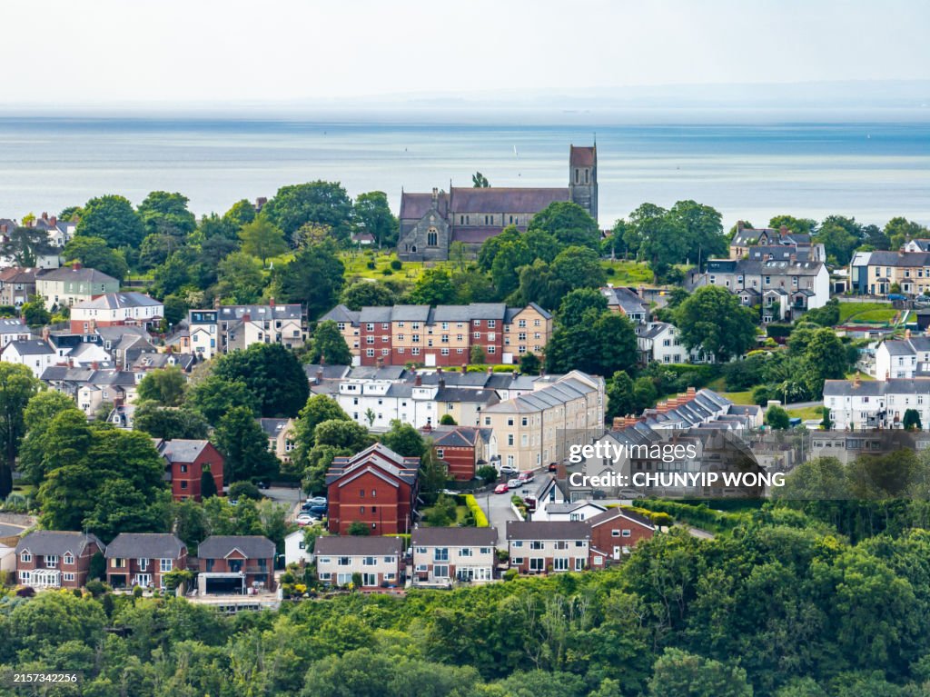 Aerial view of Penarth, Cardiff