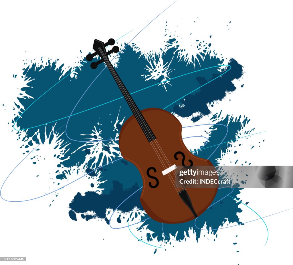 Cello with grunge