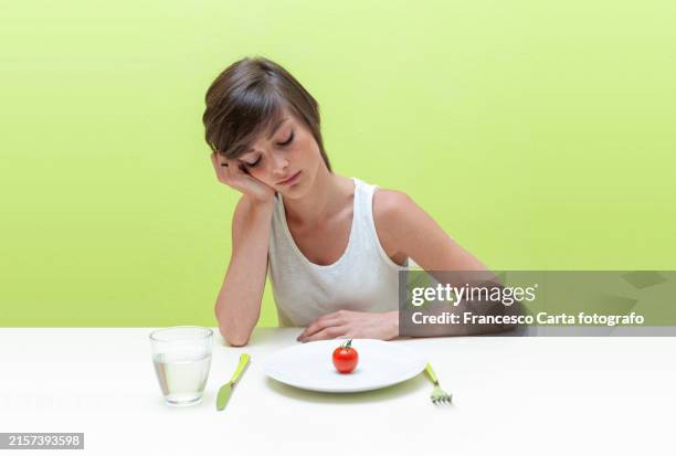 concept of anorexia - bulimie stock-fotos und bilder