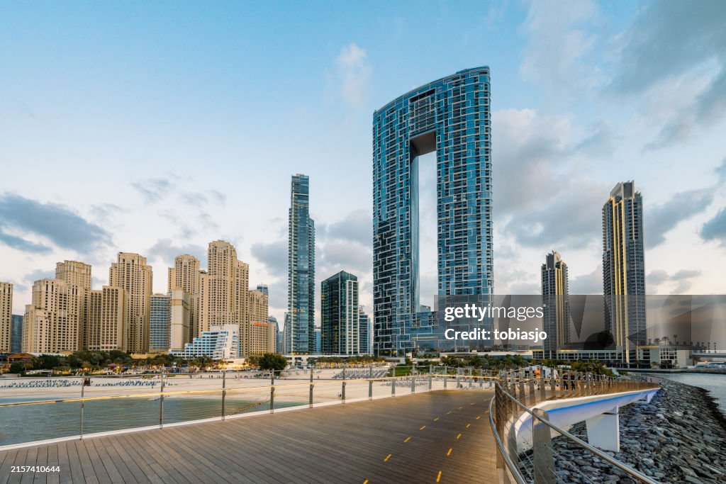 Dubai Marina skyline at day