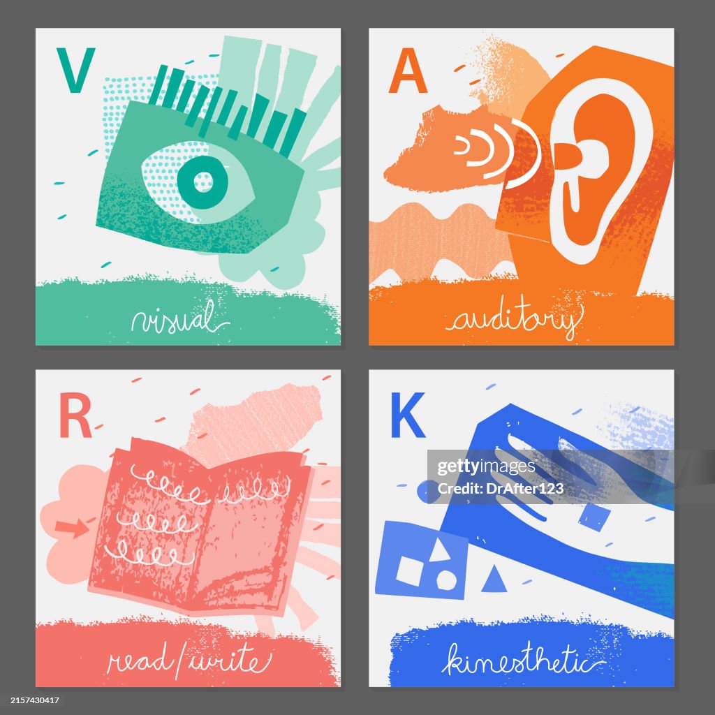 Diffefernt Learning Styles Vark Four Different Learning Styles High-Res Vector Graphic - Getty Images