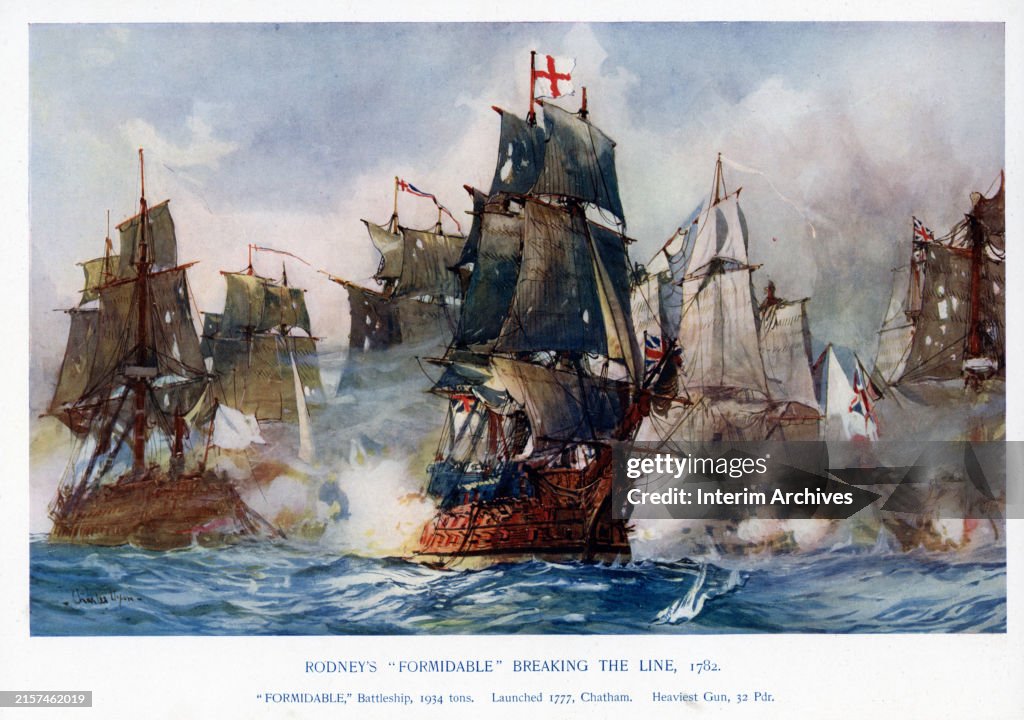 Rodney's HMS Formidable Breaking The Line, 1782