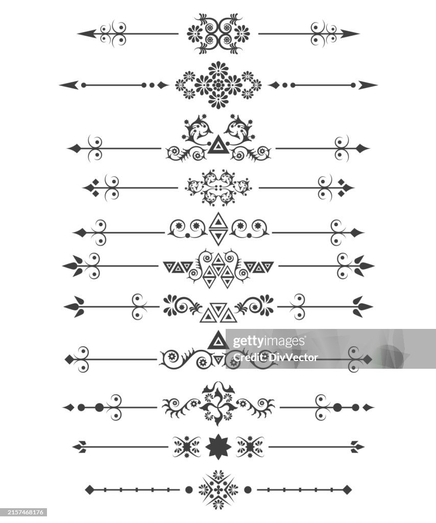 Divider Point Design Simple Black Divider Design High-Res Vector Graphic - Getty Images