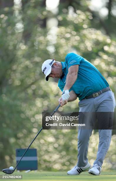 Ryan Fox of New Zealand plays his tee shot on the 11th hole during the first round of the 2024 U.S. Open on The No.2 Course at The Pinehurst Resort...