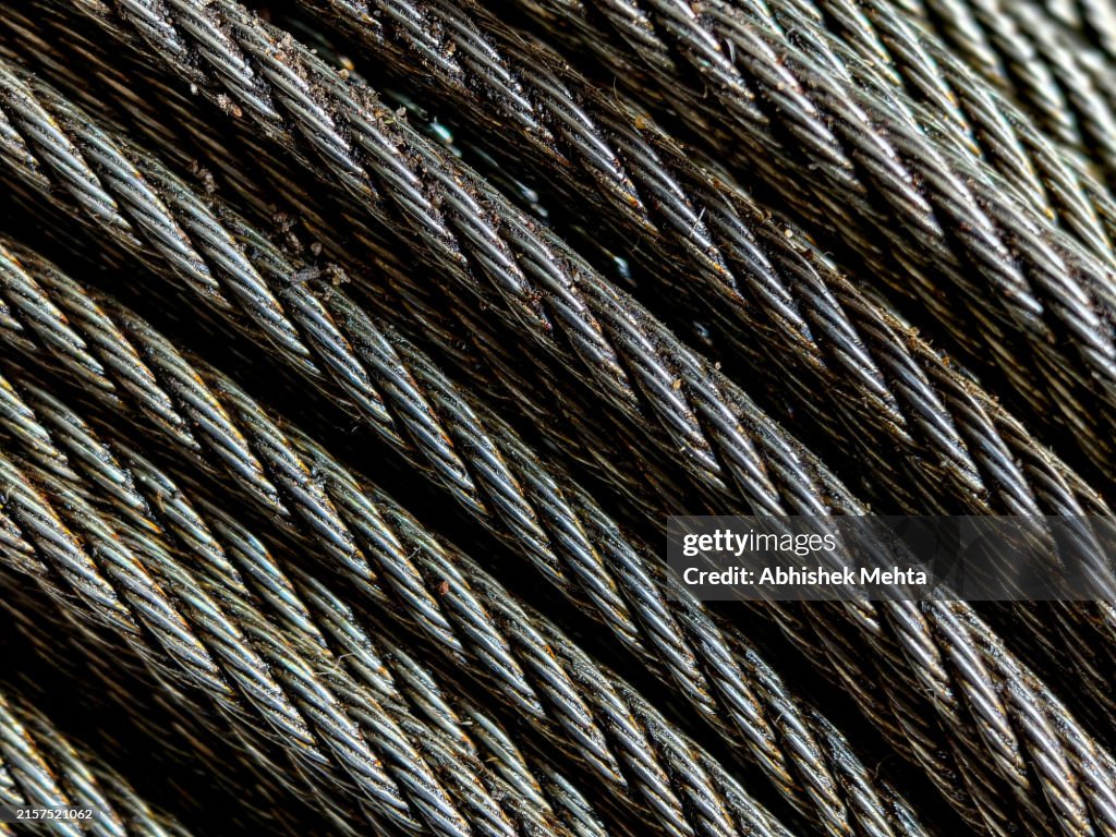 Wire Rops Industrial Wire Rope High-Res Stock Photo - Getty Images