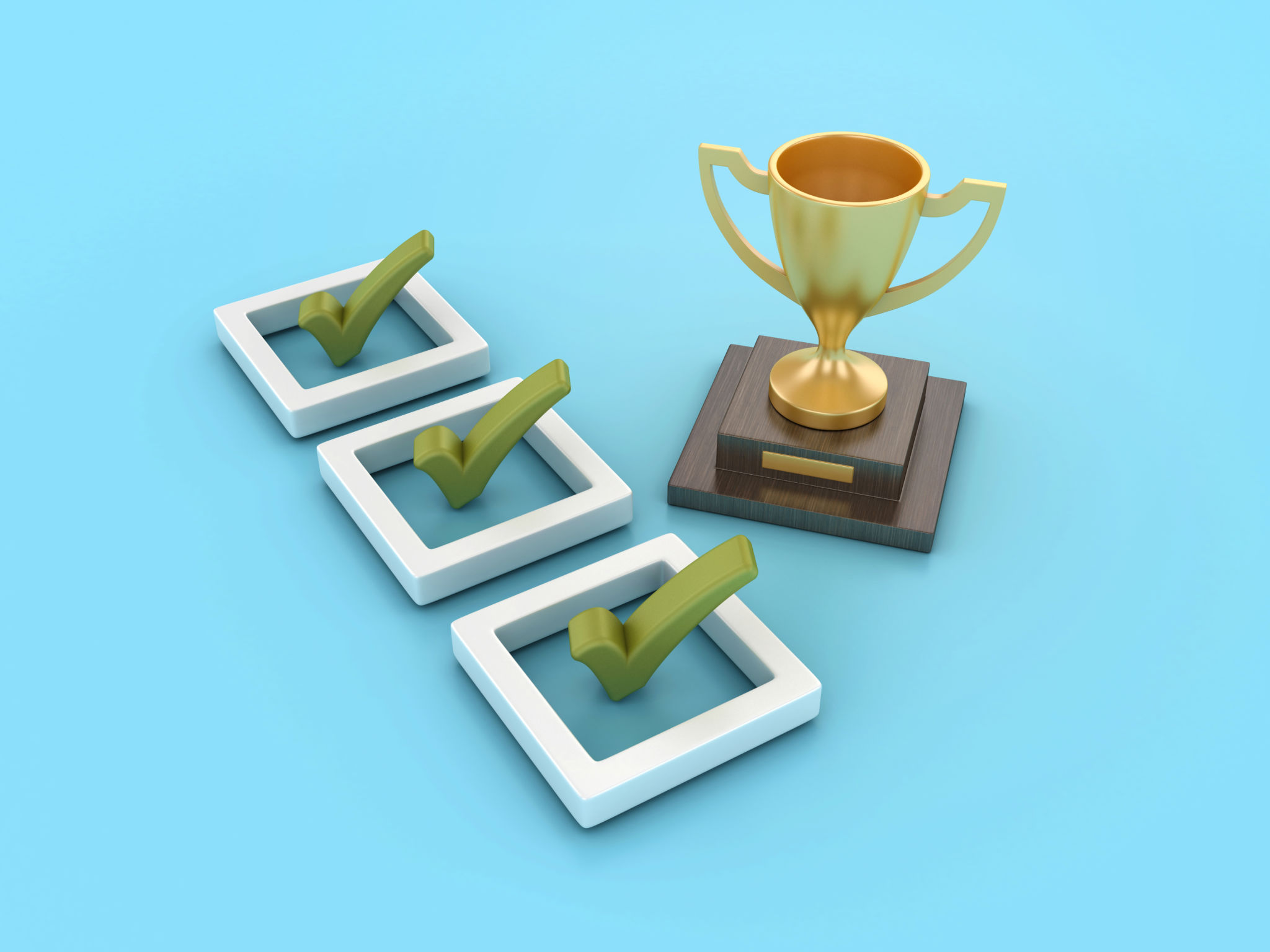 3D Check List with Trophy 3D Check List with Trophy