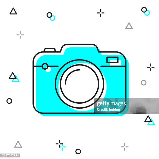 camera. line icon on white background - camera aperture stock illustrations
