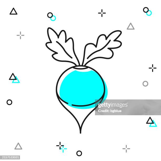 radish. line icon on white background - beet white background stock illustrations