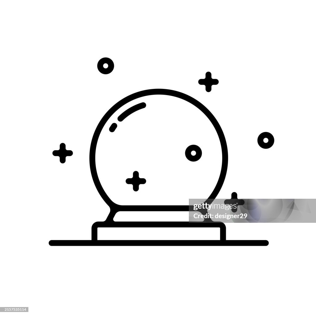 Magic Crystal Ball Icon.