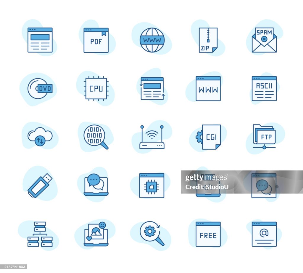 Network and Technology Icons Set
