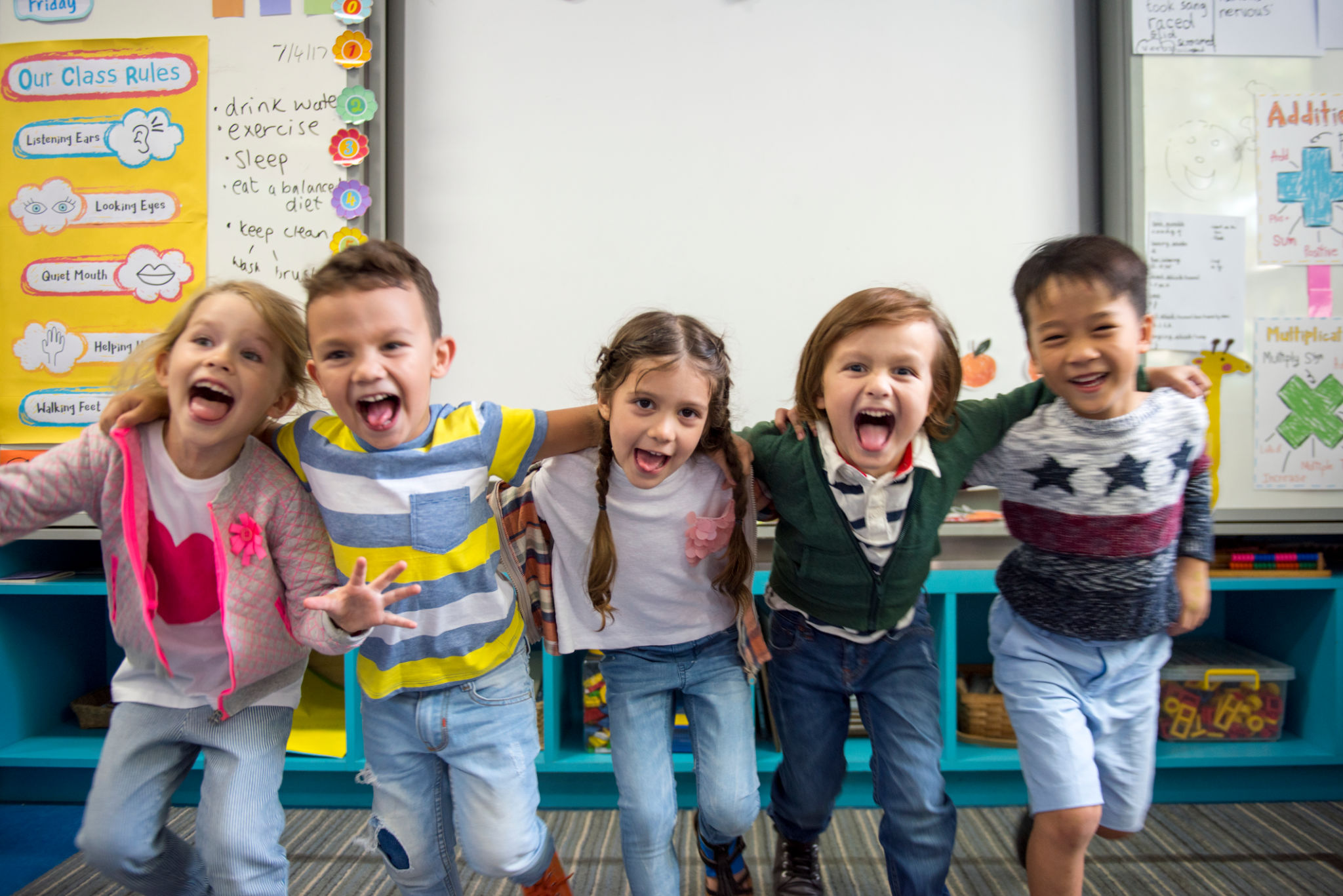 Happy kids at elementary school Happy kids at elementary school