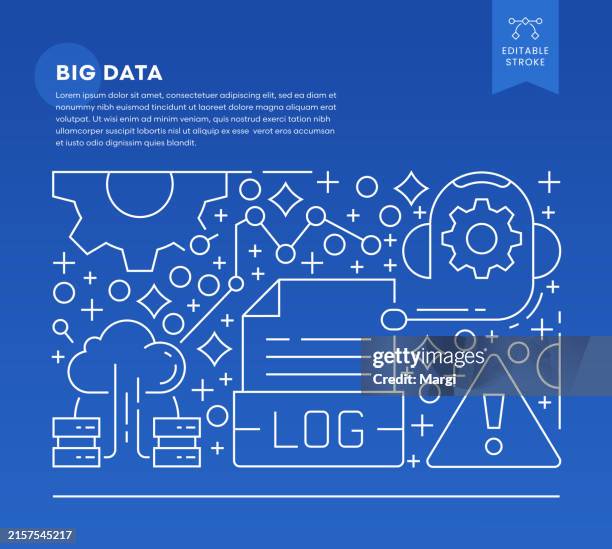 Big Data Line Art Vector Illustration High-Res Vector Graphic - Getty ...