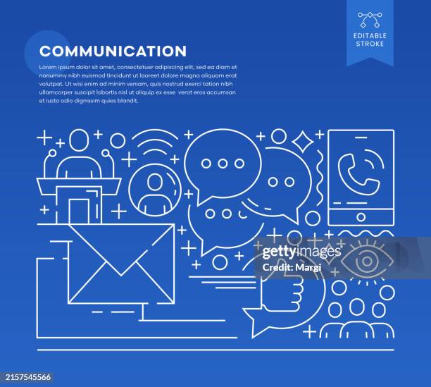 Communication Line Art Vector Illustration High-Res Vector Graphic ...