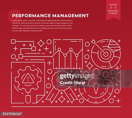 Performance Management Line Art Vector Illustration Performance Management Line Art Vector Illustration