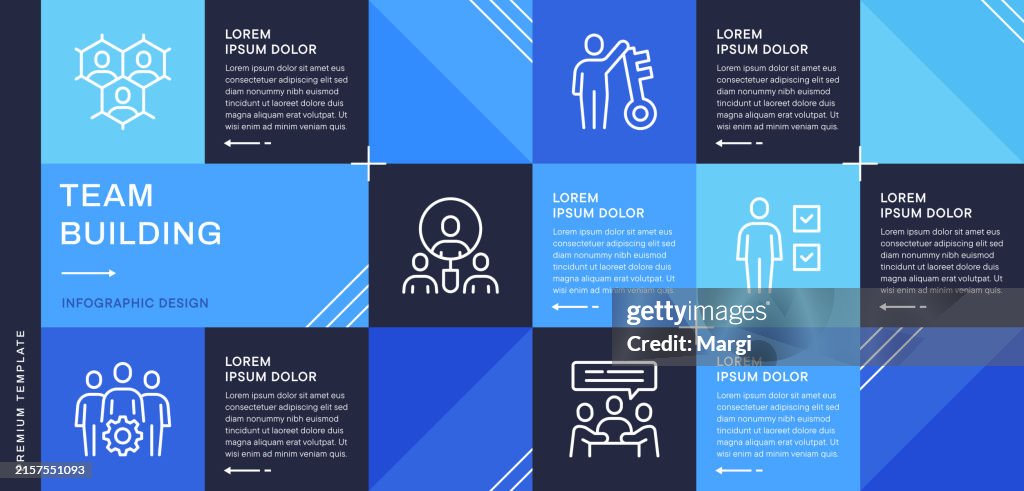 Team Building Infographic Template for Web Banner