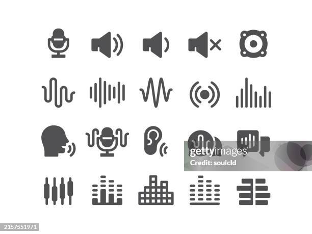 audio icons - volume knob stock illustrations