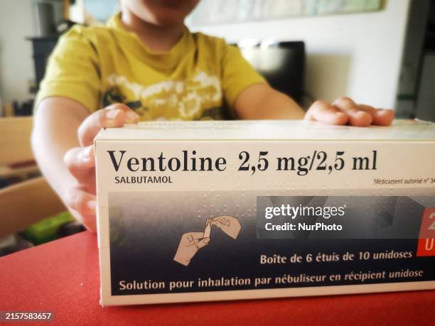 Child With A Box Of Ventolin In Paris, On June 18, 2024. Since The Beginning Of The Month Ventolin Is In Short Supply In Many Pharmacies