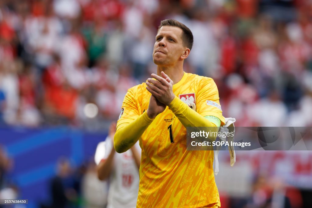 Wojciech Szczesny (Poland) greets fans after UEFA Euro 2024...