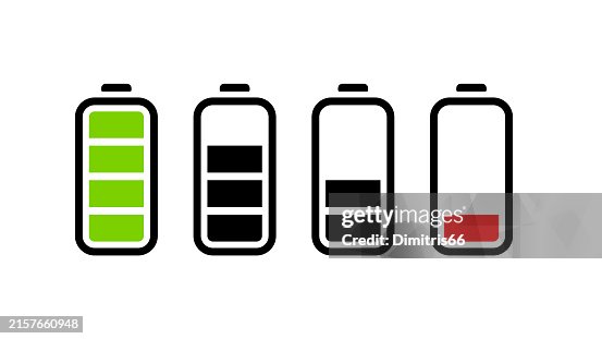 Battery charging icon set Battery charging icon set