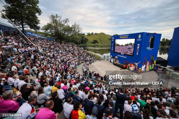 An overview during the UEFA EURO 2024 Group A match between Germany and Scotland at Olympiapark on June 14, 2024 in Munich, Germany.