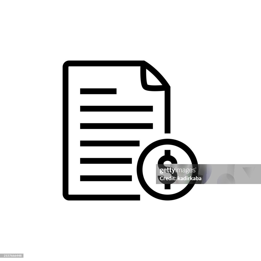 Documents line icon. Paperwork.