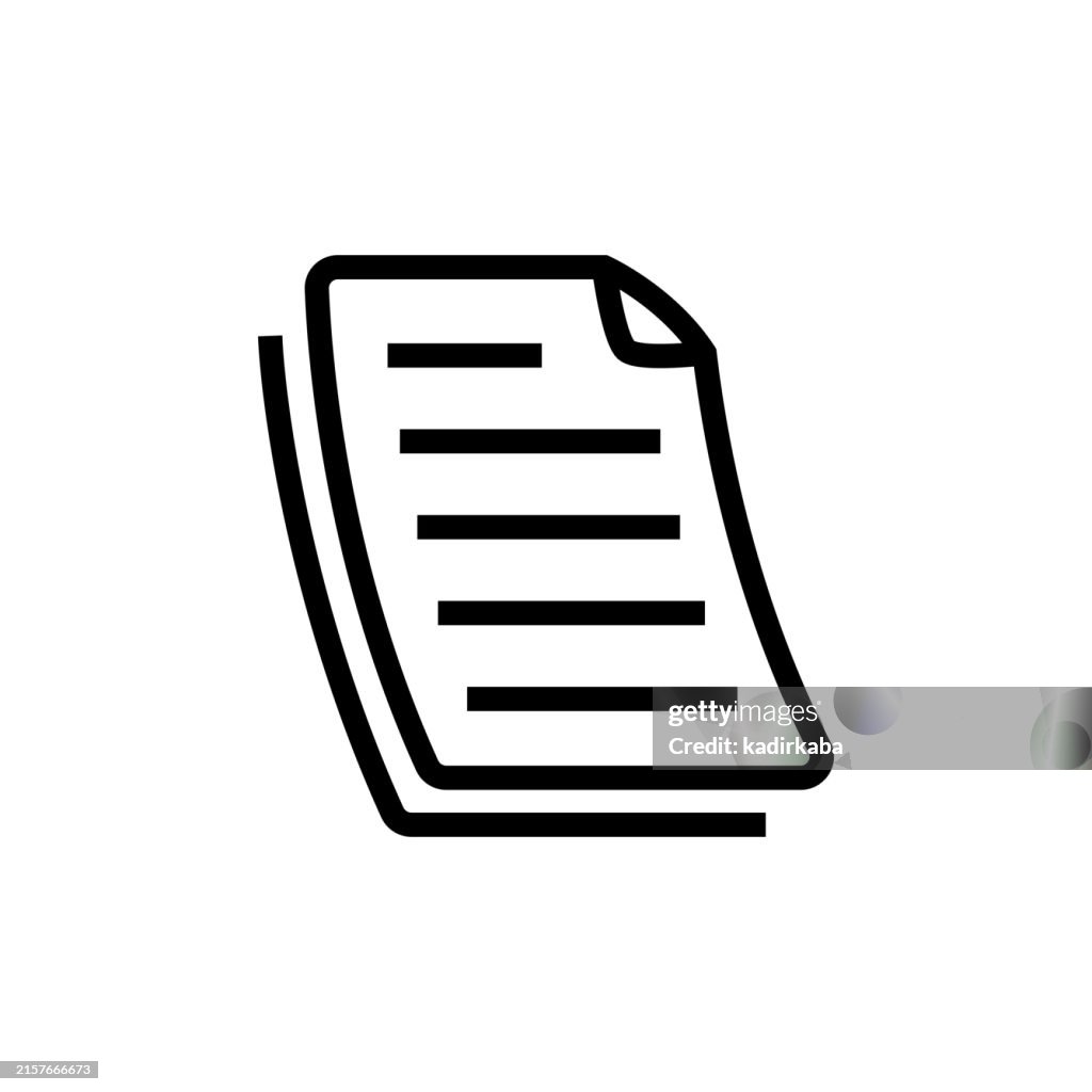 Documents line icon. Paperwork.