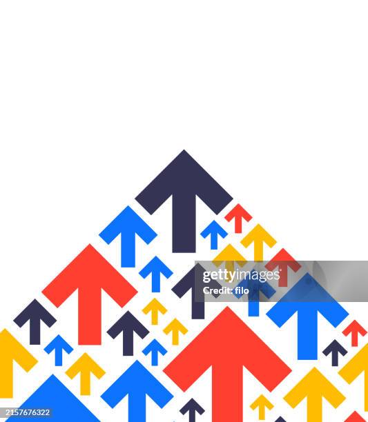 ilustraciones, imágenes clip art, dibujos animados e iconos de stock de fondo de dirección de flecha - moverse hacia arriba